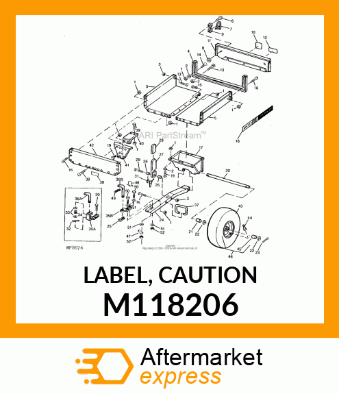 LABEL, CAUTION M118206