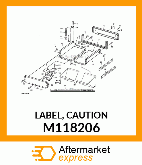 LABEL, CAUTION M118206