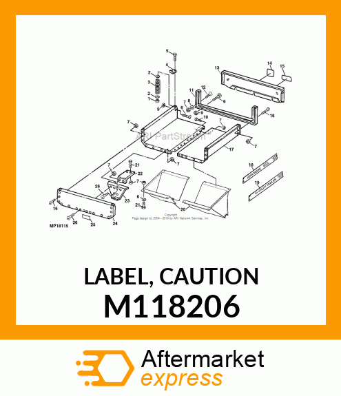 LABEL, CAUTION M118206