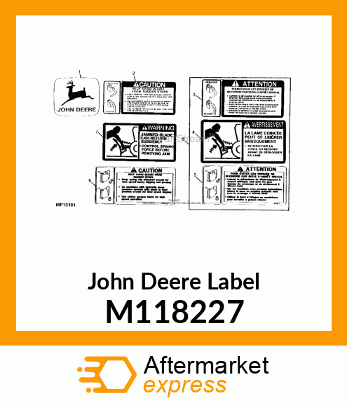 LABEL, CAUTION M118227