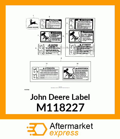 LABEL, CAUTION M118227