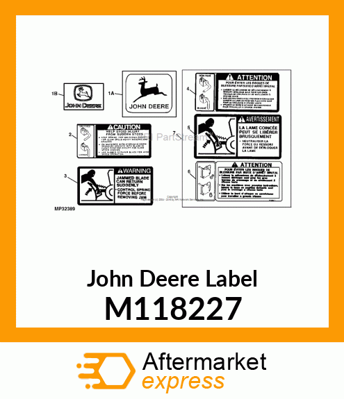 LABEL, CAUTION M118227