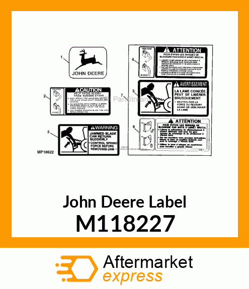 LABEL, CAUTION M118227