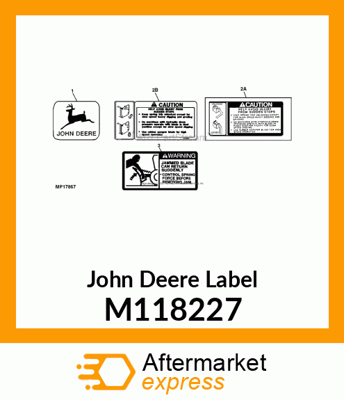 LABEL, CAUTION M118227