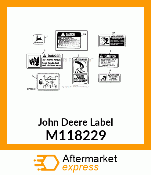 LABEL, DANGER (AUGER) M118229