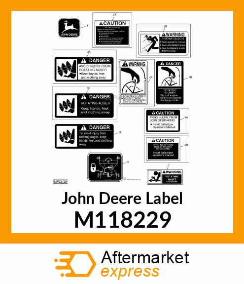 LABEL, DANGER (AUGER) M118229