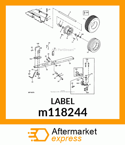 LABEL, CAUTION (UTILITY CARTS) m118244