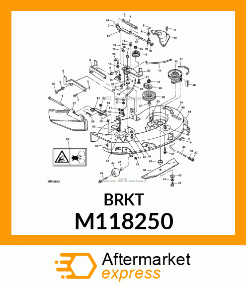 HINGE, HINGE, DISCHARGE CHUTE BLA M118250