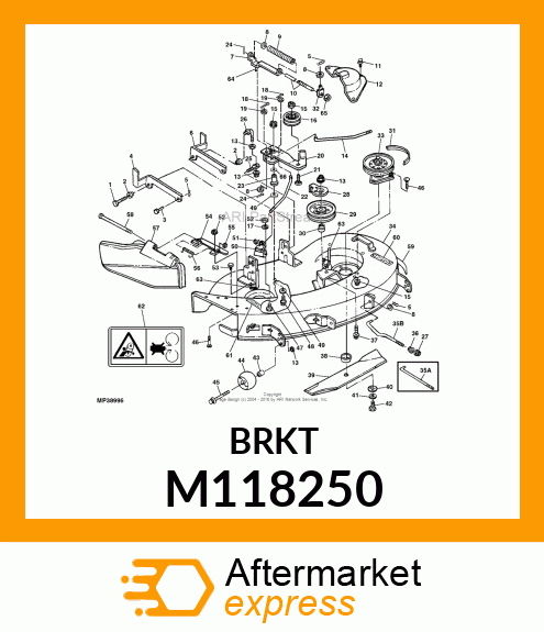 HINGE, HINGE, DISCHARGE CHUTE BLA M118250