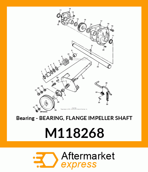 Bearing - BEARING, FLANGE IMPELLER SHAFT M118268