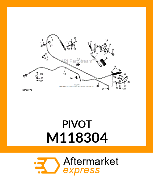 PIVOT, THROTTLE PEDAL M118304