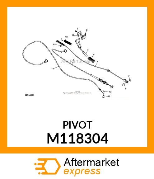 PIVOT, THROTTLE PEDAL M118304