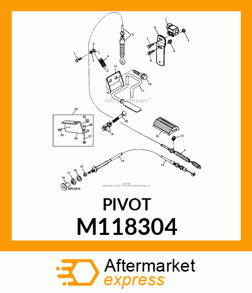 PIVOT, THROTTLE PEDAL M118304