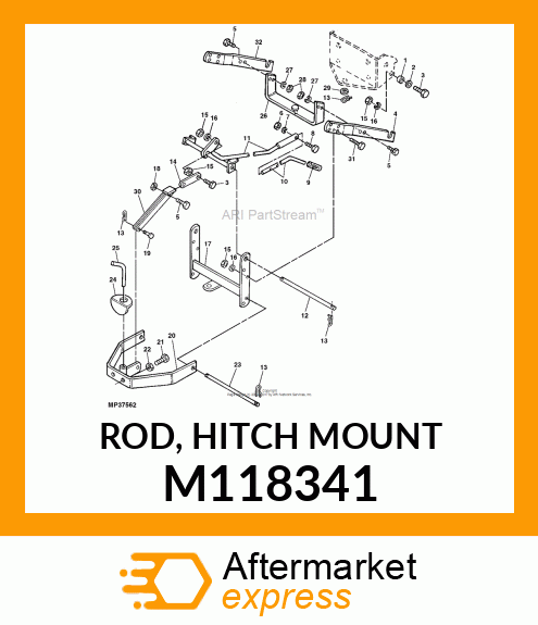 ROD, HITCH MOUNT M118341