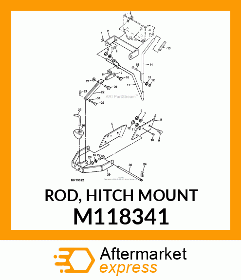 ROD, HITCH MOUNT M118341