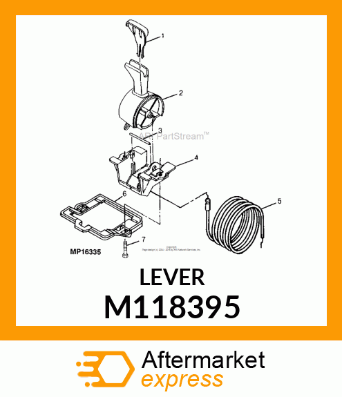 LEVER, LEVER, THROTTLE M118395