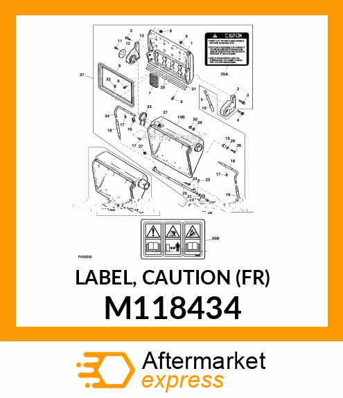 LABEL, CAUTION (FR) M118434