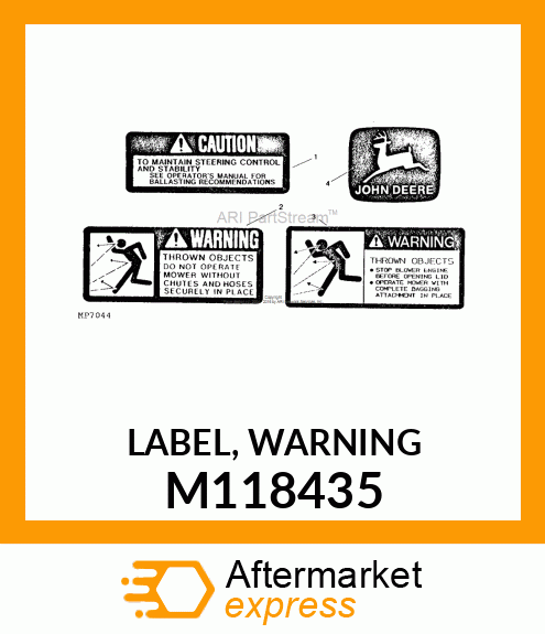 LABEL, WARNING M118435