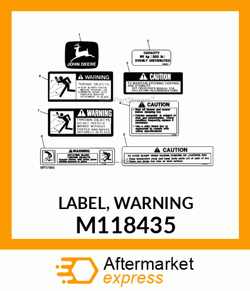 LABEL, WARNING M118435