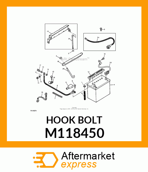 ROD, BATTERY HOLD DOWN M118450