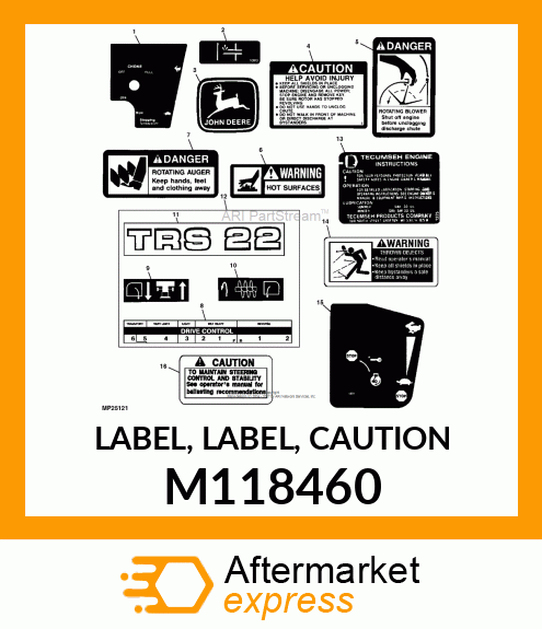 LABEL, LABEL, CAUTION M118460