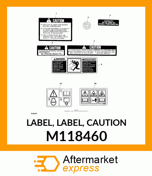 LABEL, LABEL, CAUTION M118460