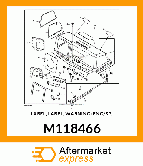 LABEL, LABEL, WARNING (ENG/SP) M118466