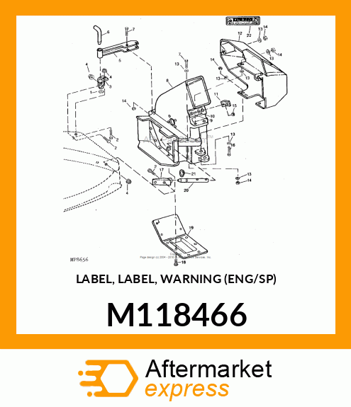 LABEL, LABEL, WARNING (ENG/SP) M118466