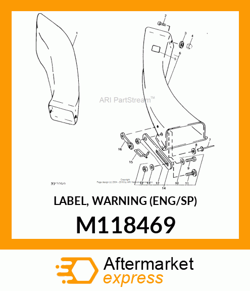 LABEL, WARNING (ENG/SP) M118469