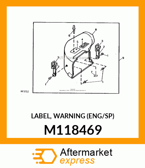 LABEL, WARNING (ENG/SP) M118469