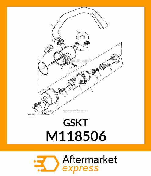 GASKET, 12.7MM (AIR CLEANER) M118506