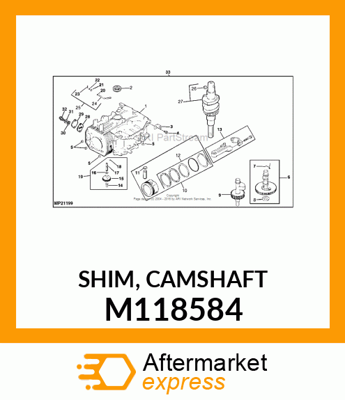 SHIM, CAMSHAFT M118584