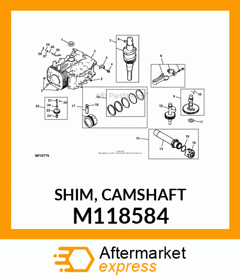 SHIM, CAMSHAFT M118584