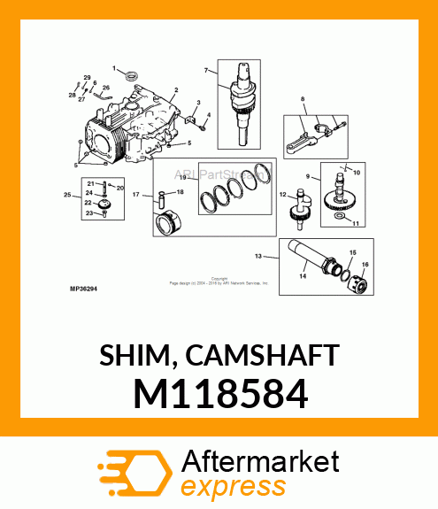 SHIM, CAMSHAFT M118584