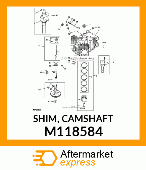 SHIM, CAMSHAFT M118584