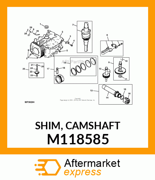 SHIM, CAMSHAFT M118585