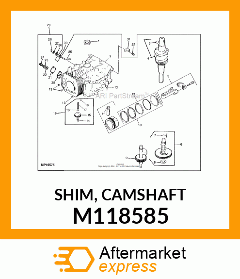 SHIM, CAMSHAFT M118585