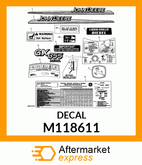 LABEL, LABEL, WARNING (HOT SURFACE) M118611