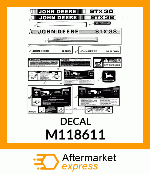 LABEL, LABEL, WARNING (HOT SURFACE) M118611