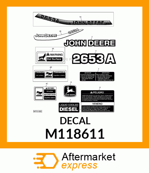 LABEL, LABEL, WARNING (HOT SURFACE) M118611