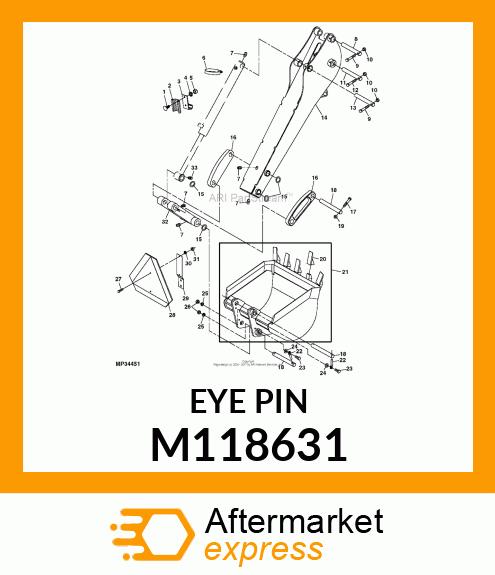 RETAINER, SMALL PIN M118631