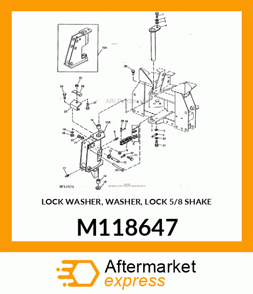 LOCK WASHER, WASHER, LOCK 5/8 SHAKE M118647