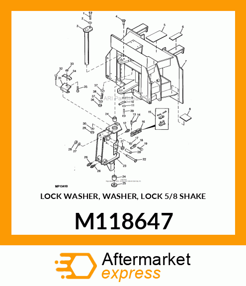 LOCK WASHER, WASHER, LOCK 5/8 SHAKE M118647