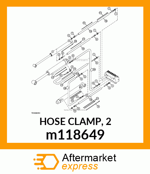 HOSE CLAMP, 2 m118649