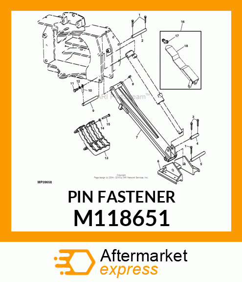 PIN, STABILIZER 7/8 DIA X 7 M118651