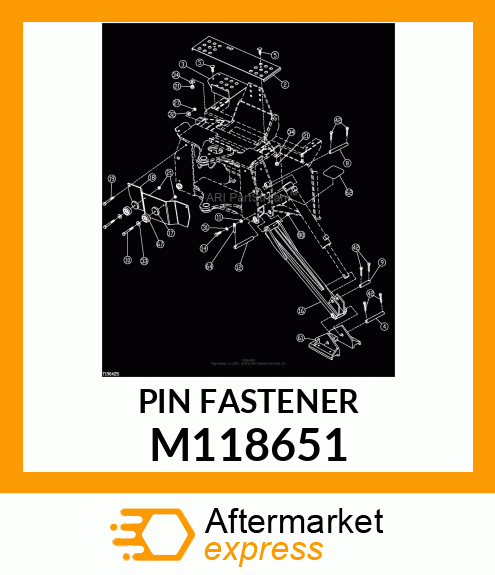 PIN, STABILIZER 7/8 DIA X 7 M118651