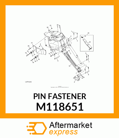 PIN, STABILIZER 7/8 DIA X 7 M118651