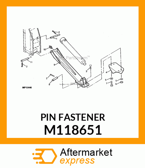 PIN, STABILIZER 7/8 DIA X 7 M118651