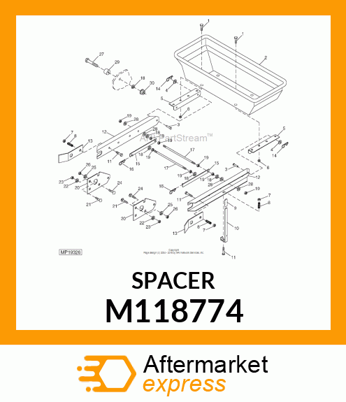 SPACER, HITCH MTNG BOLT M118774