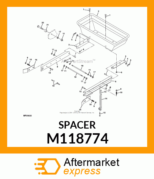 SPACER, HITCH MTNG BOLT M118774